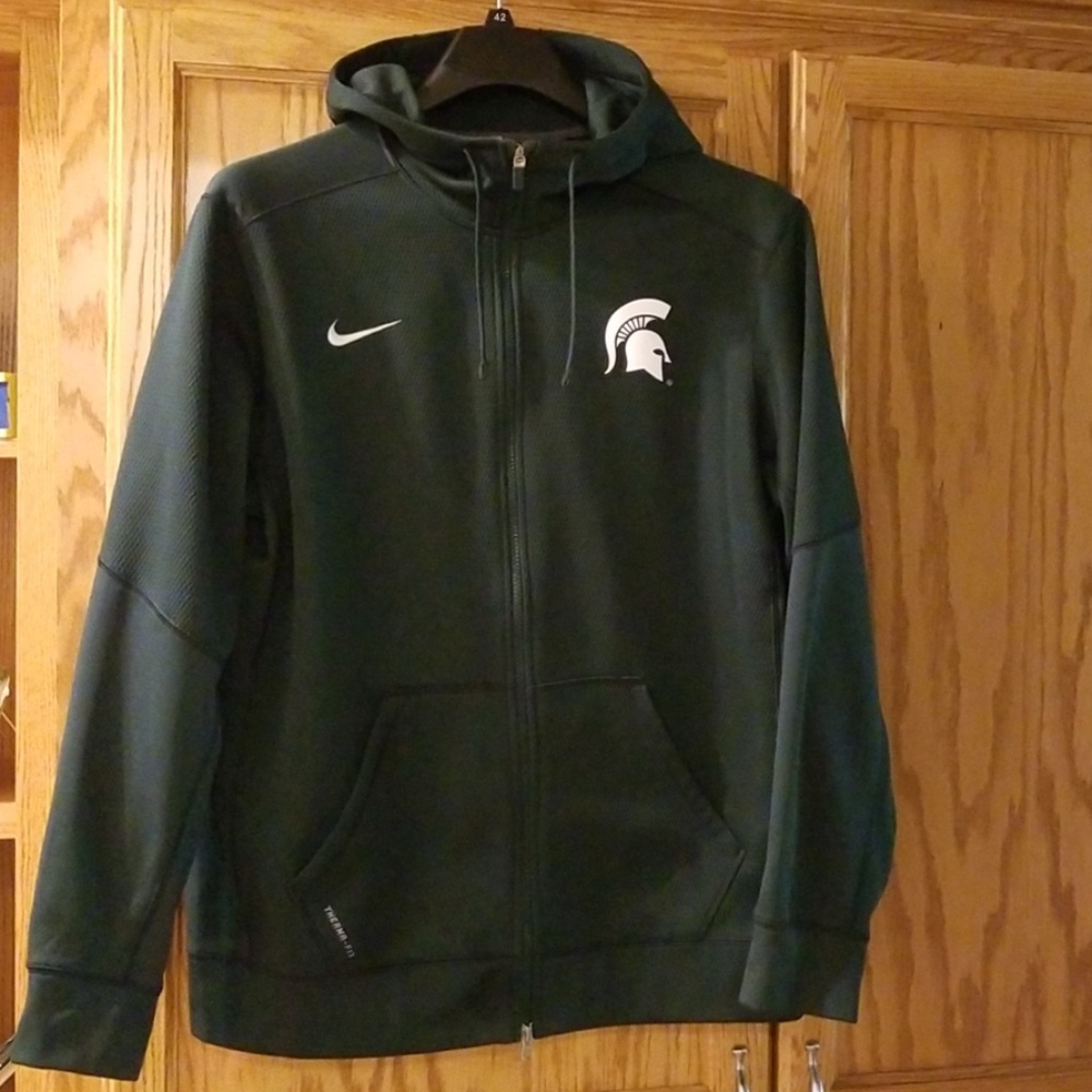 Michigan State Spartan Nike Mens L Zipup Hoodie